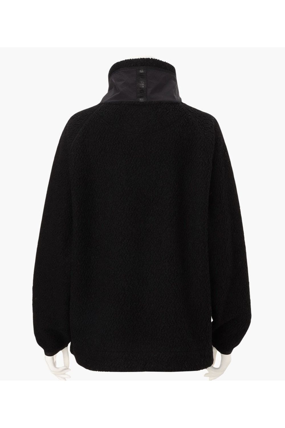 【25AW】【レディース】 WOMEN’S WOOL BOA HALFZIP TOP / ウールボアフリース ハイネック ハーフジップフーディー (ブラック)