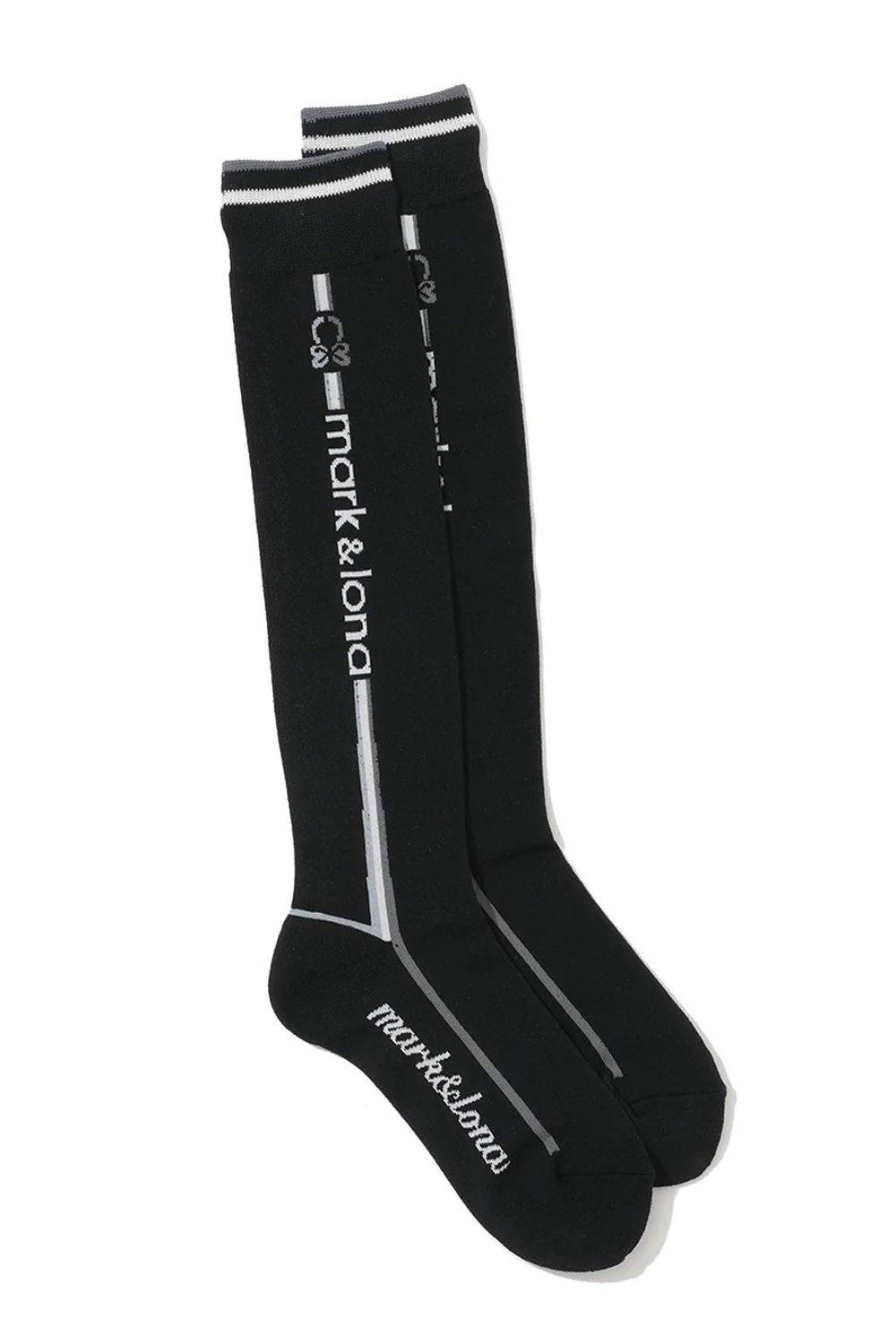 【26SS】【レディース】 ELMT SPORT LINE OVER-KNEE SOCKS / サイドライン オーバーニーソックス (ブラック)
