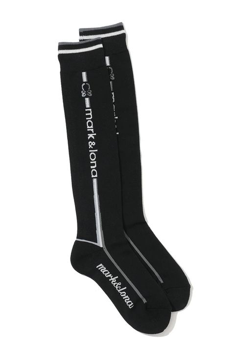 【26SS】【レディース】 ELMT SPORT LINE OVER-KNEE SOCKS / サイドライン オーバーニーソックス (ブラック)