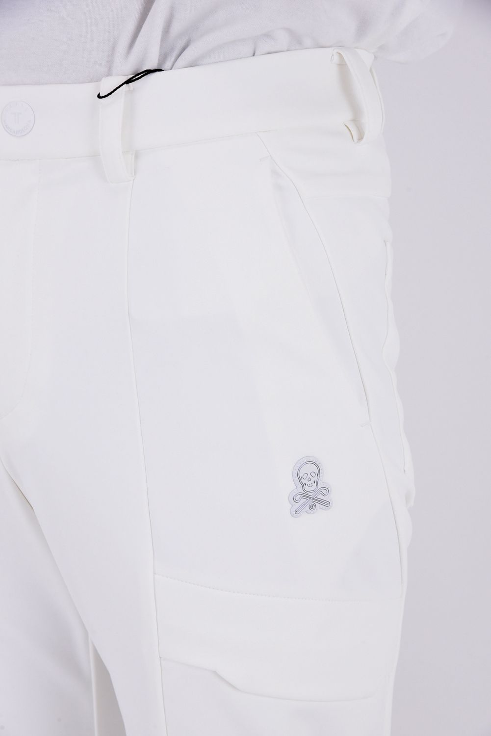 【26SS】【T-LINE】 CONTOUR FLEX CARGO JOGGER / モノトーン ポリエステルトリコット カーゴライクジョガーパンツ (ホワイト)