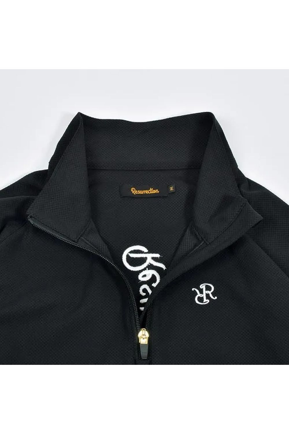 【26AW】 MENS DETACHABLE HALF ZIP SHIRT / ワッフル生地 スリーブデタッチャブル 2WAYハーフジップシャツ (ブラック)*