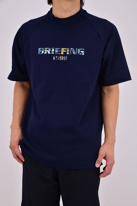 【26SS】 CR MS BOTANICAL LOGO HIGHNECK RF / ボタニカルロゴ モックネックTシャツ (ネイビー)
