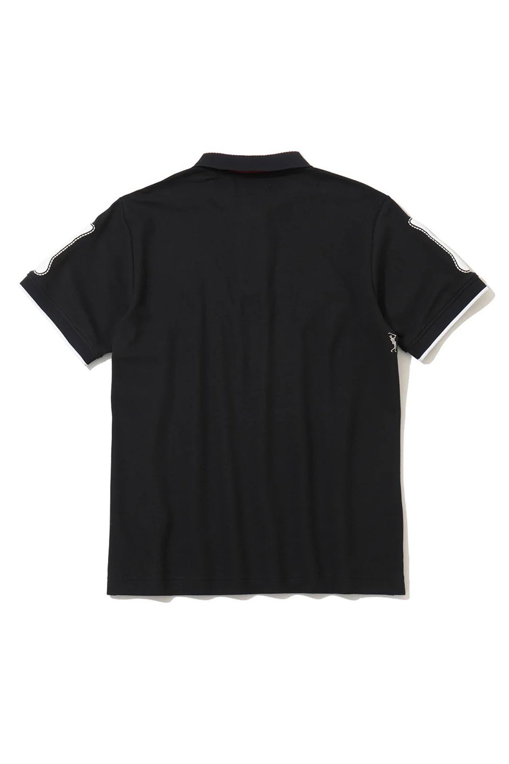 【26SS】 BONES PIQUE POLO / カノコ素材 ジャパンメイド BONEプリント ポロシャツ (ブラック)