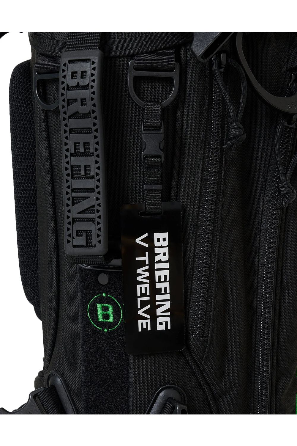 【銀行振込・代金引換不可】【返品・交換不可】 BG12 CADDY / BRIEFINGコラボ ブランドロゴ刺繍 スタンドタイプ キャディバッグ (ブラック)