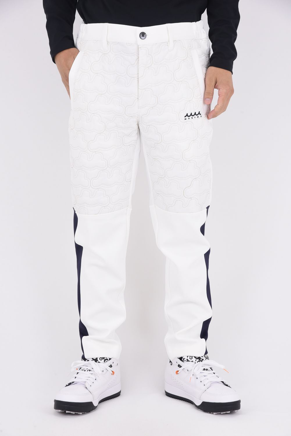 【25AW】 GEOMETRIC WAVE QUILTING PANTS / ジオメトリックウェーブ ハイブリッドキルティングパンツ (ホワイト)