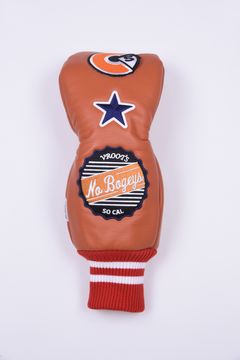 U-LEATHER FW COVER / シンセティックレザー ワッペン フェアウェイ ウッドカバー (ラグーナオレンジ)