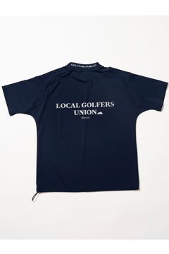 【2026SS】 Alohea Mockneck SS（LOCAL GOLFERS UNION） / ショートスリーブ モックネックTシャツ (ネイビー) （3月入荷予定）