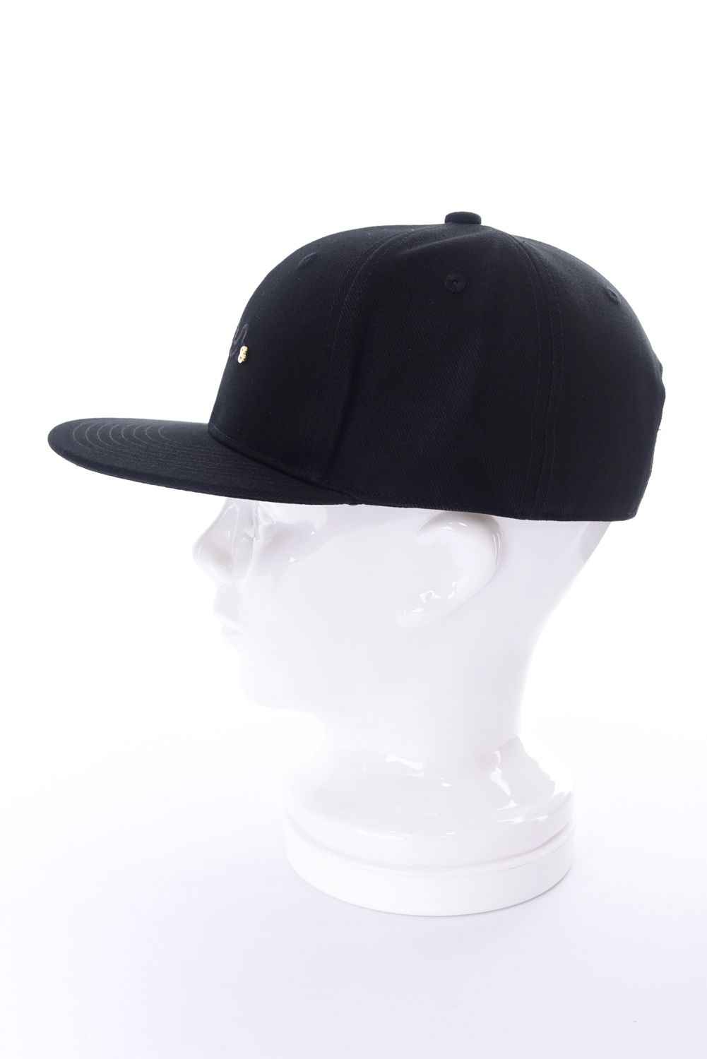 【26SS】 WAVE FLAT BILL CAP / ウェーブ刺繍 メタルロゴ フラットキャップ (ブラック)