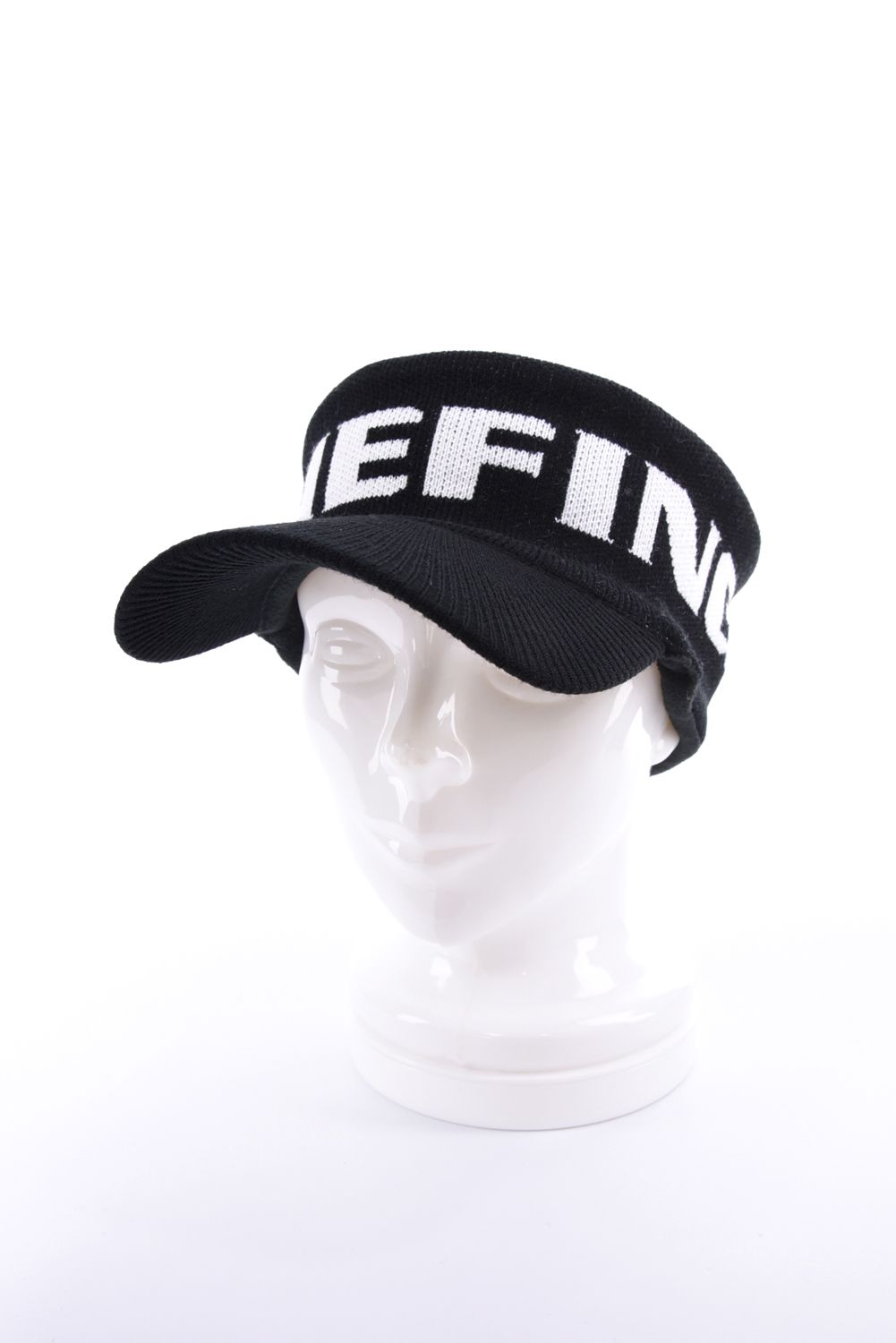 【26AW】 MEN’S KNIT VISOR / ブランドロゴ ニットサンバイザー (ブラック)