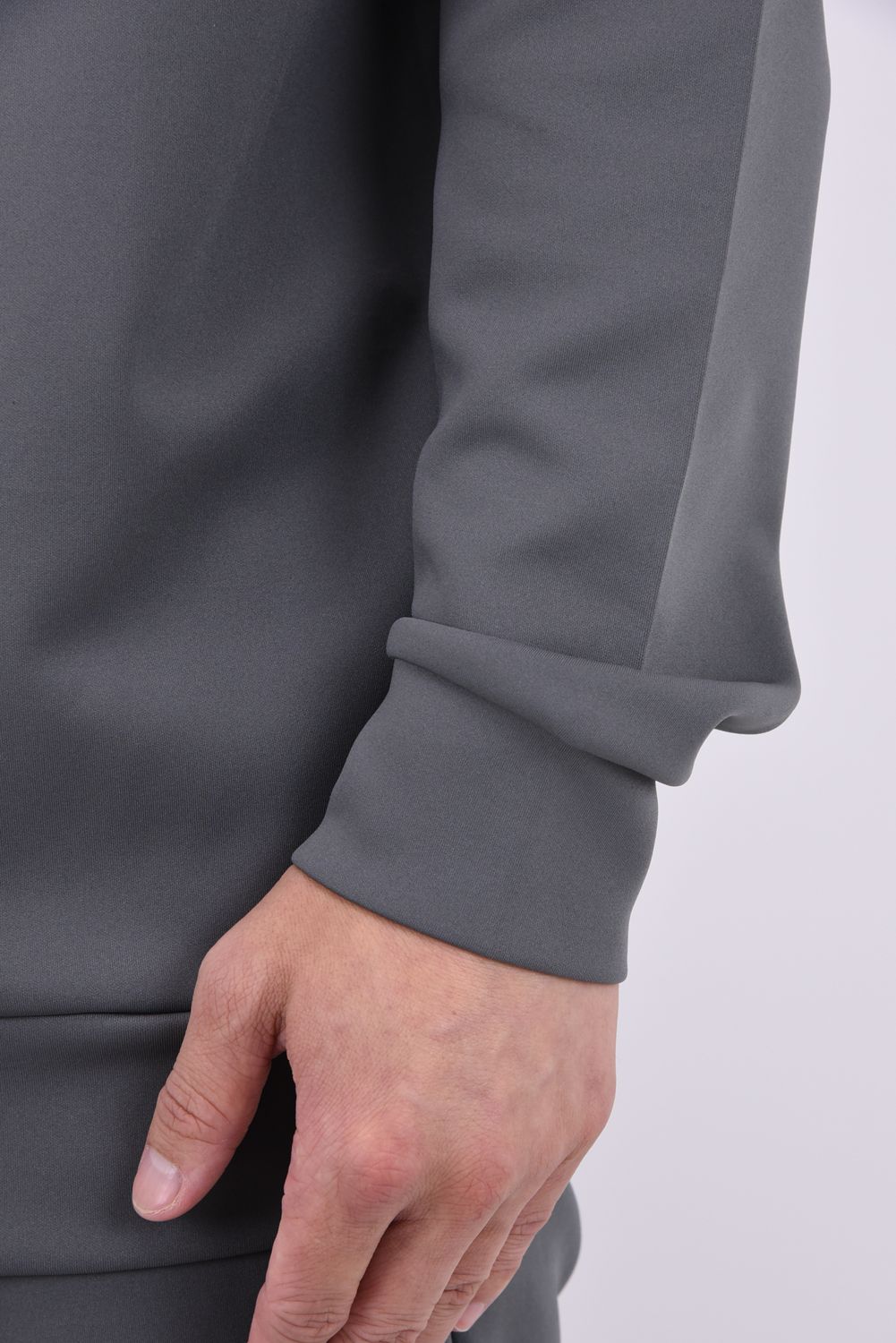 【26AW】 【ユニセックス対応】 JERSEY MOCK NECK / ダンボールニット モンキープリント 長袖モックネックTシャツ (グレー)