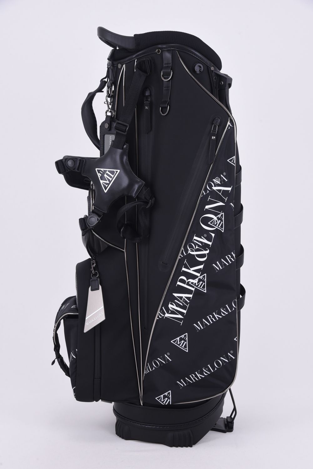 【銀行振込・代金引換不可】【返品・交換不可】【CODE COLLECTION】 STAND BAG / ナイロンツイル CODEロゴ ダイアゴナルパターン スタンドタイプ キャディバック (ブラック)