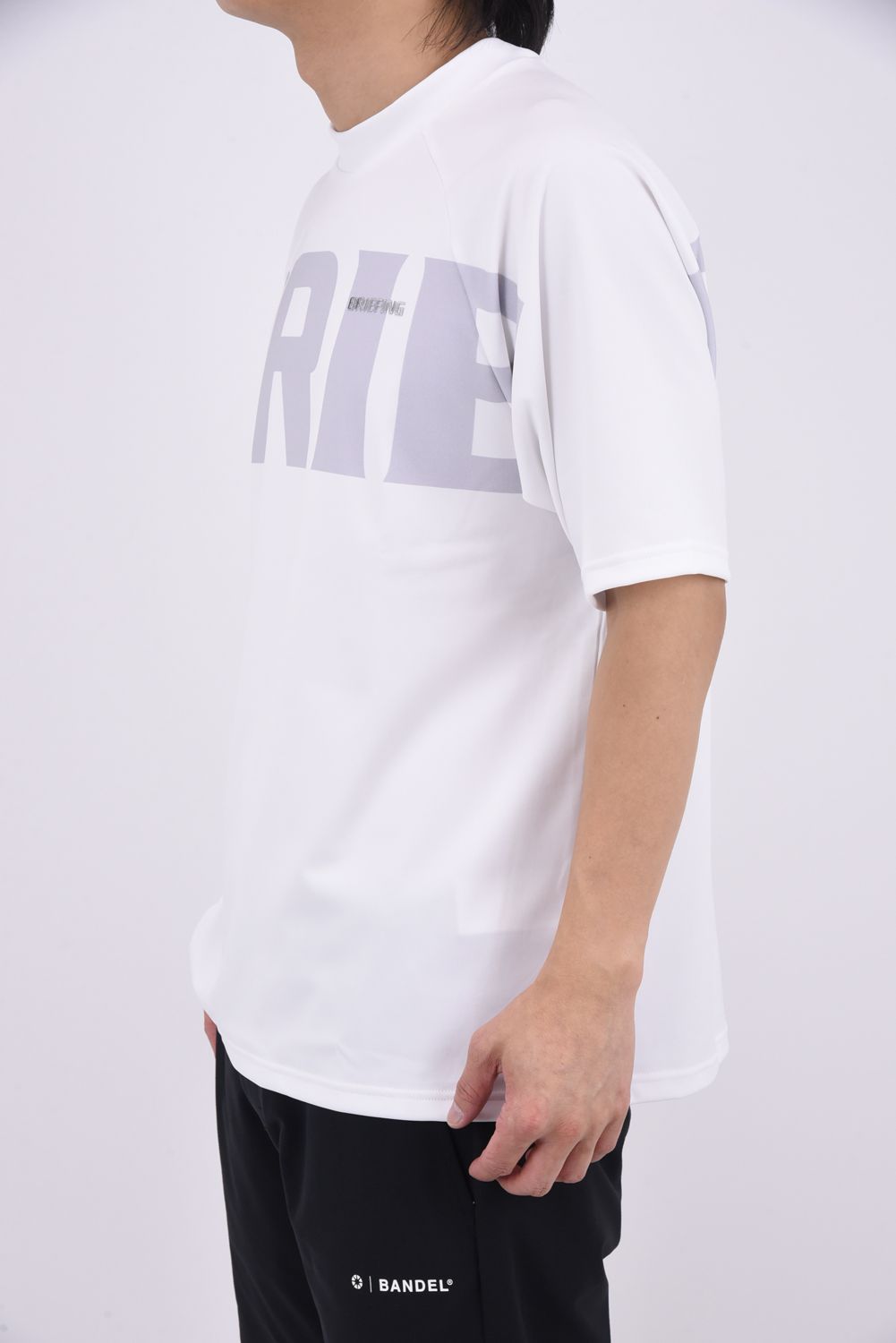 【26SS】 MEN’S BIG BEAT HIGHNECK / ビッグロゴ リラックスフィット モックネックTシャツ (ホワイト)