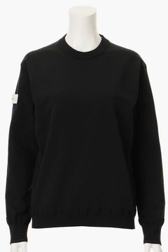【25AW】【レディース】 WOMEN’S WR CREWNECK KNIT / 超撥水糸 袖ワッペン クルーネックニット (ブラック)
