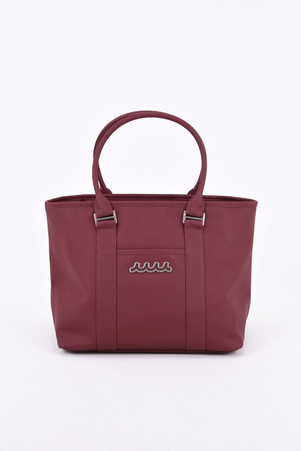 【26AW】 PUNCHING TOTE BAG / パンチングエシカルレザー BIGトートバッグ (ダークレッド)