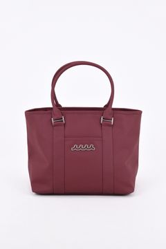 【26AW】 PUNCHING TOTE BAG / パンチングエシカルレザー BIGトートバッグ (ダークレッド)