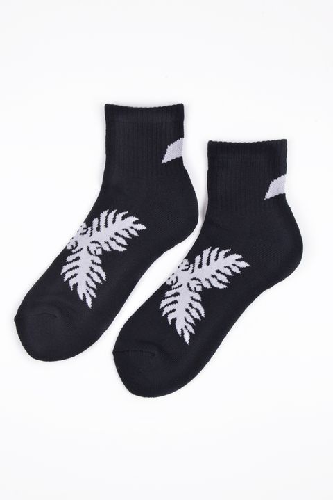 【26AW】 Ankle Socks（Laua’e） / ハワイアンキルトジャカード アンクルソックス (ブラック)
