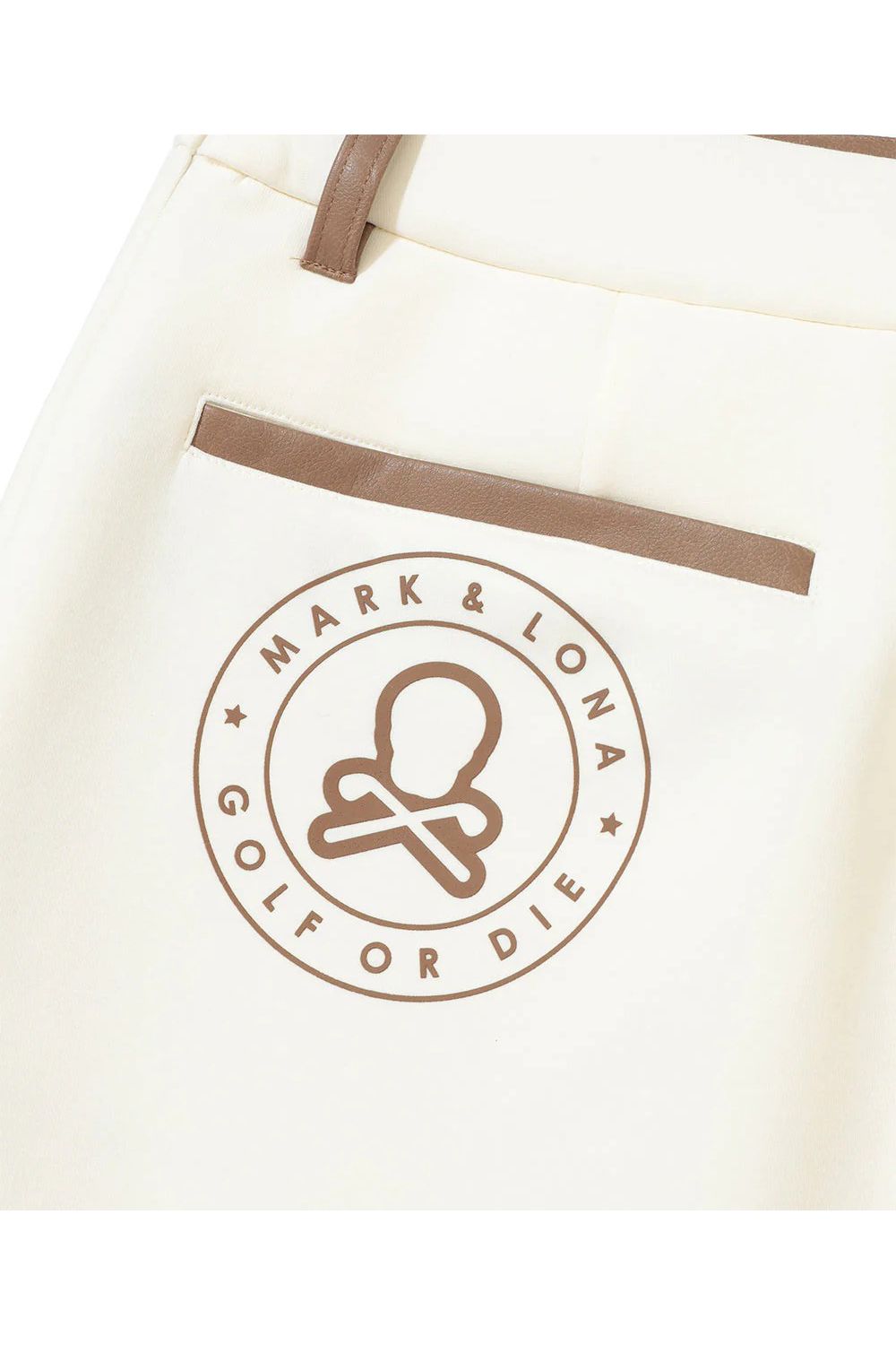 【2025AW】【レディース】 NORA SCUBA KNIT SKIRT / ダンボールニット レザーパイピング スカート (オフホワイト)