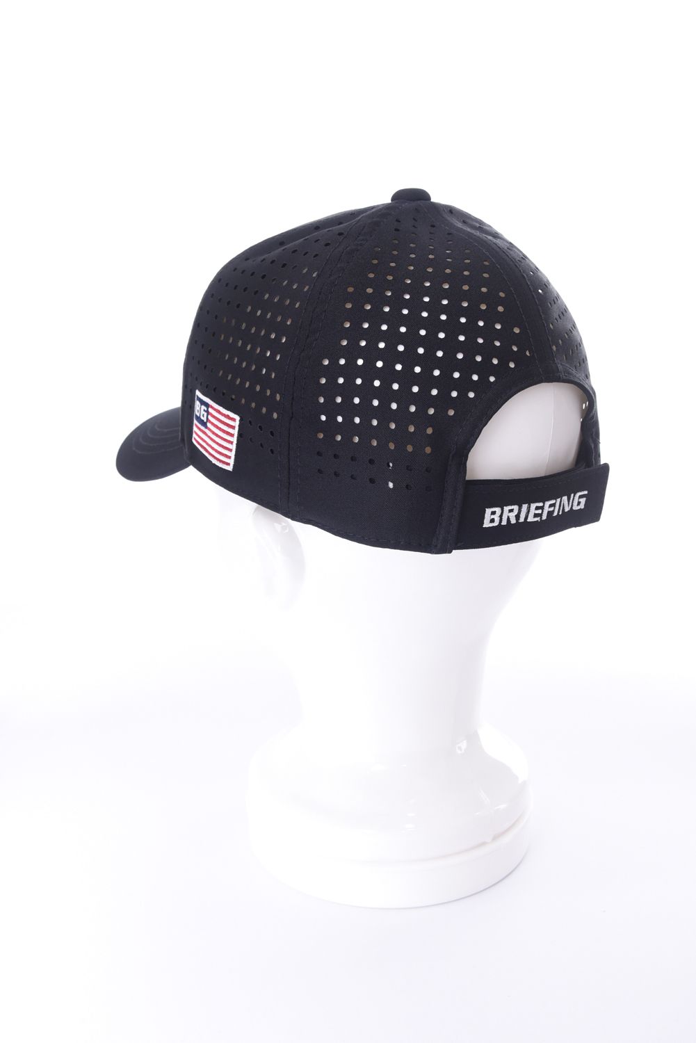 【26SS】 MEN’S PUNCHING MESH INITIAL CAP / イニシャルワッペン パンチングメッシュキャップ (ブラック)