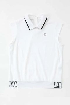 【26SS】【レディース】 PIN JQ COLLAR SHIRTS / ピン ジャカード カラーTシャツ (ホワイト)*