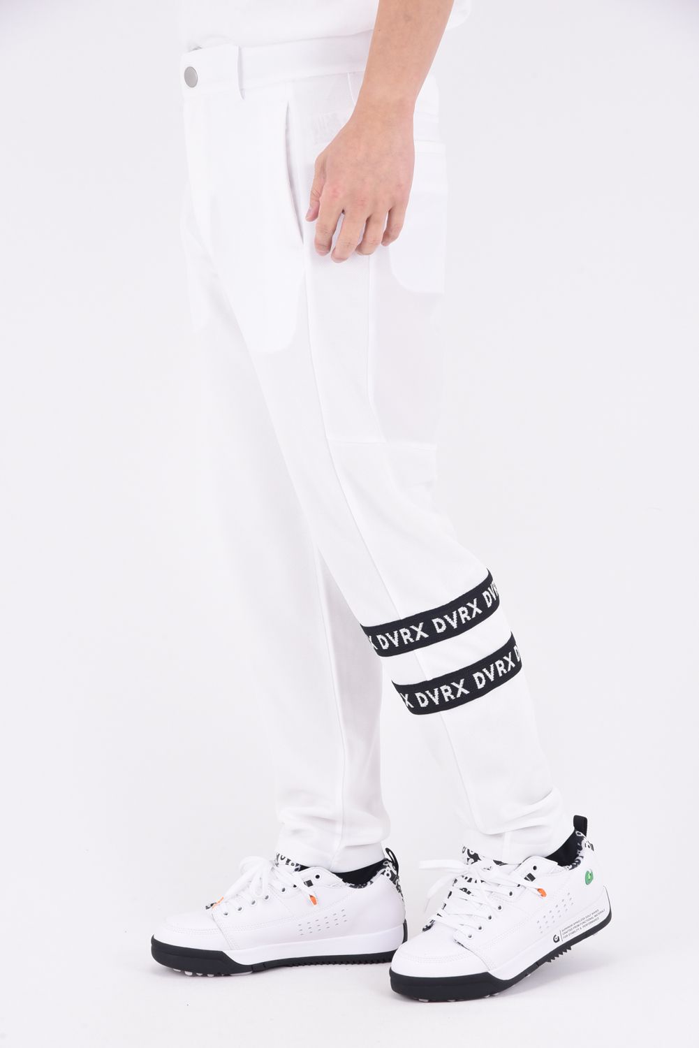 【25SS】 FOR THE GREATER GOOD BK BOTTOM / ロゴバンド ロングパンツ (ホワイト)