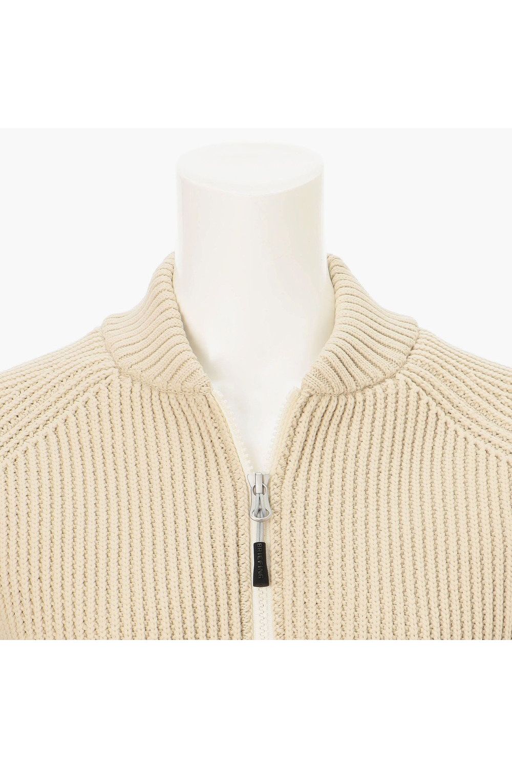 【26AW】【レディース】 WOMEN’S WINDBLOCK DOCKING RIB KNIT JACKET / 畦編みニット&ナイロンツイル ハイブリッドジャケット (ベージュ)