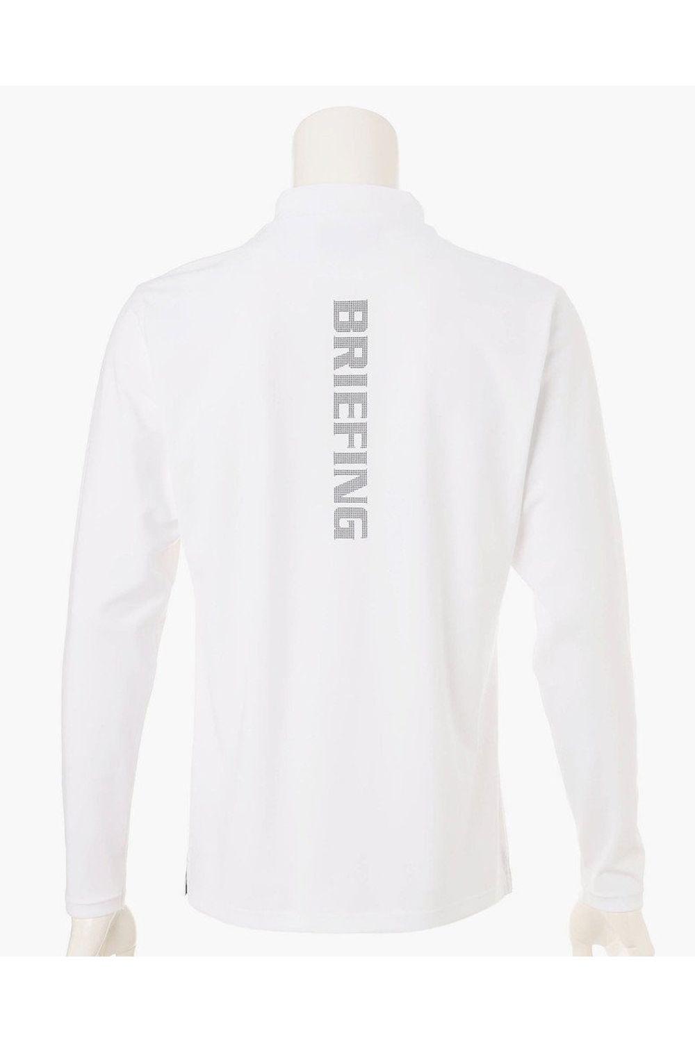 【26AW】 MEN’S TOUR LS HIGHNECK / ベーシック ブランドロゴ 長袖モックネックTシャツ (ホワイト)