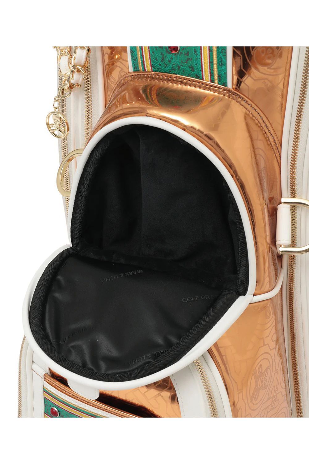 【26SS】【銀行振込・代金引換不可】【返品・交換不可】 STELA CHROME EDITION CADDY BAG / ミラーエナメル アラベスクパターン カートタイプ キャディバッグ (カッパー) (2月18日入荷予定)