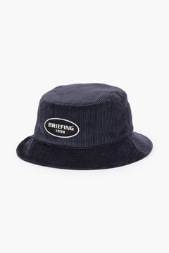 【26AW】 MEN’S CORDUROY OVAL HAT / コーデュロイ生地 オーバルロゴワッペン ハット (ネイビー)