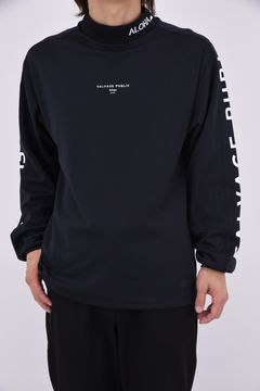 【26AW】 ʻAlapaina Mockneck L/S（CAMPBELL AVE） / ロゴプリント 長袖モックネックTシャツ (ブラック)