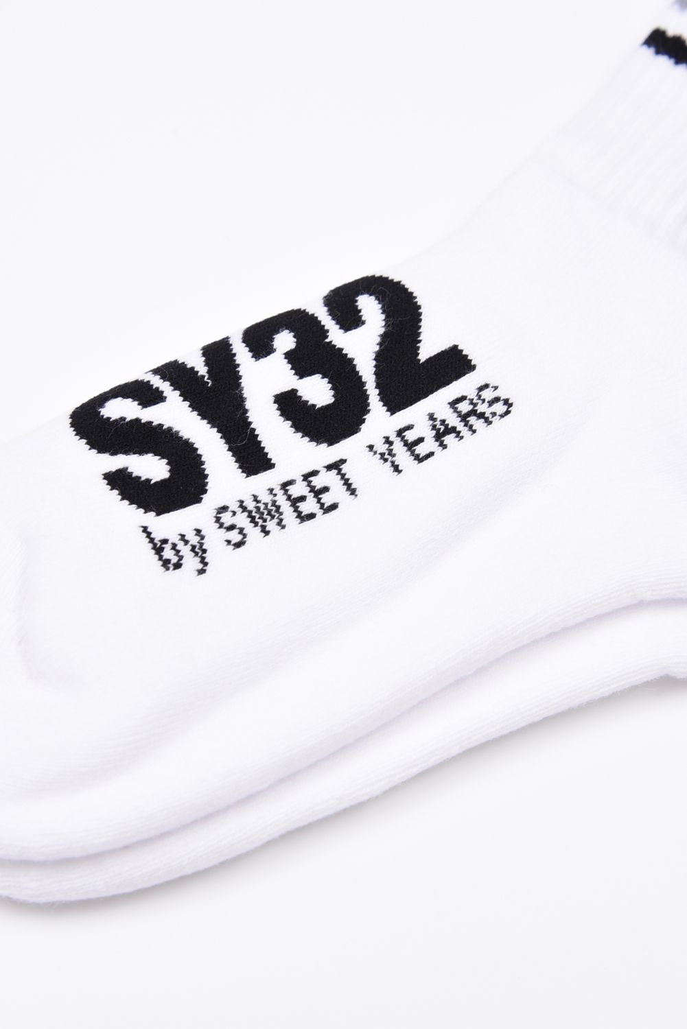 【26AW】 ORIGINAL LINE SOCKS / ラインデザイン ミドルソックス (ホワイト)