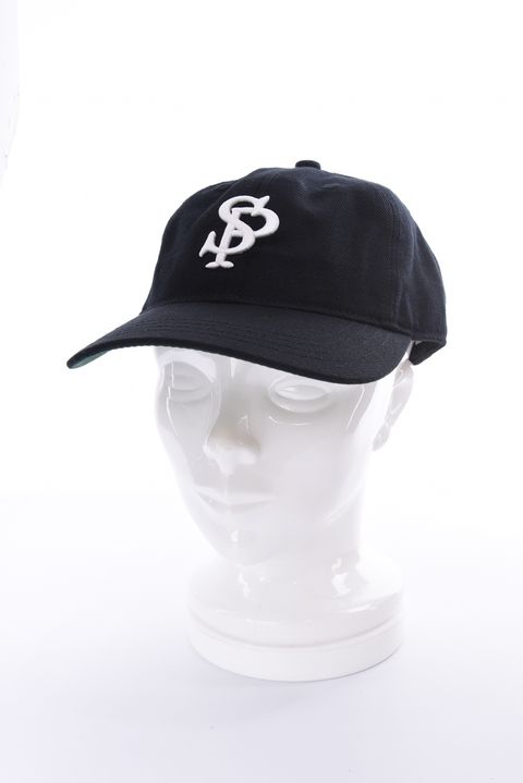 【26AW】 Club Cap / 3Dロゴ刺繍 レザーベルト キャップ (ブラック)