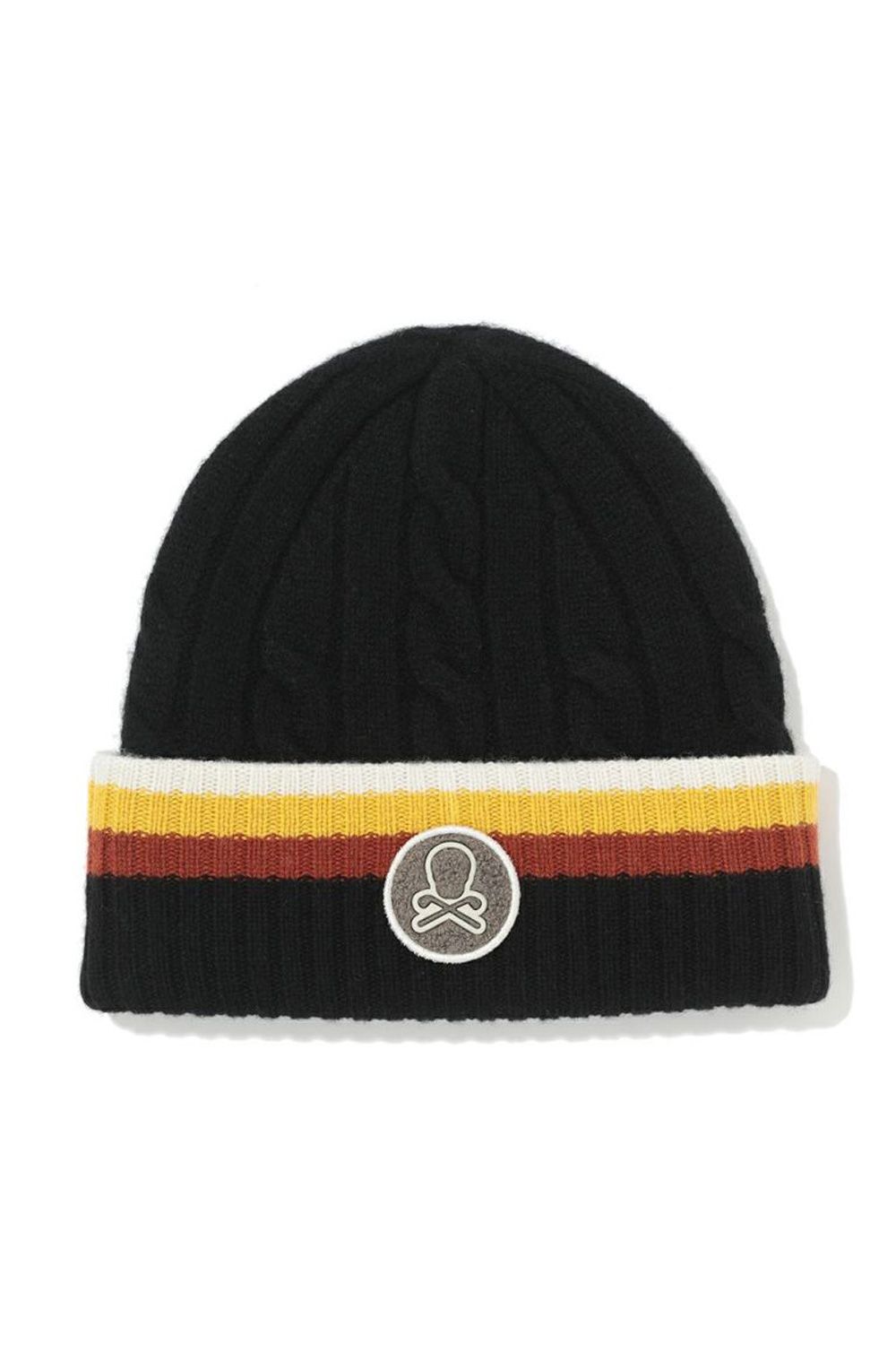MARK&LONA - EVER STRIPED CABLE KNIT BEANIE / ボーダー
