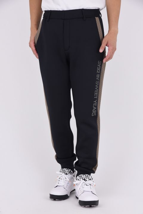 【25AW】 CARDBOARD SIDE LINE PANTS / ストレッチダンボール サイドラインパンツ (ブラック)
