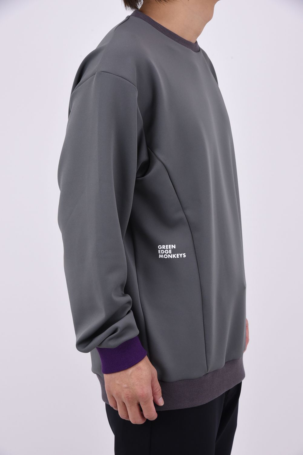 【26AW】 【ユニセックス対応】 JERSEY SWEATSHIRT / ダンボールニット バックプリント スウェットシャツ (グレー)