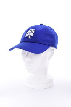【26AW】 6 Panel Cap（SPK monogram） / 3Dロゴ刺繍 キャップ (ブルー)