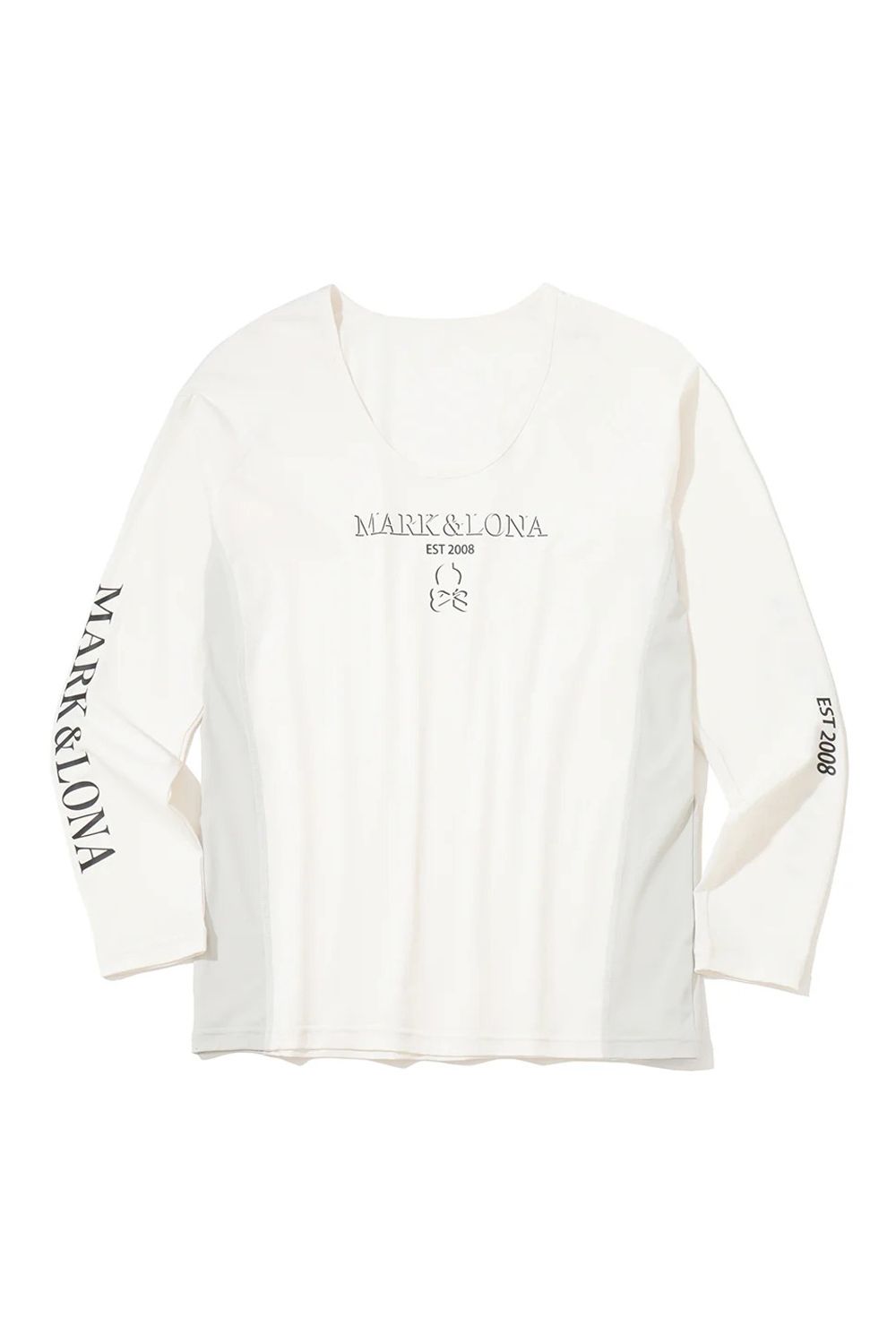 【26SS】 HEC U-NECK UV BASE LAYER / ブランドロゴ ロングスリーブ Uネック サマーインナーTシャツ (ホワイト)