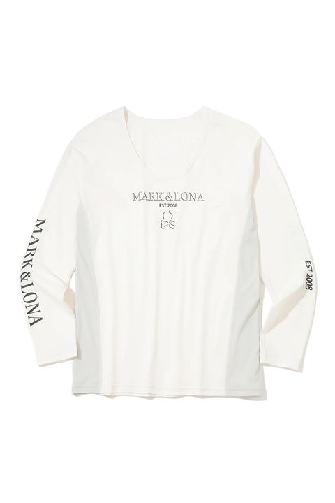 【26SS】 HEC U-NECK UV BASE LAYER / ブランドロゴ ロングスリーブ Uネック サマーインナーTシャツ (ホワイト)