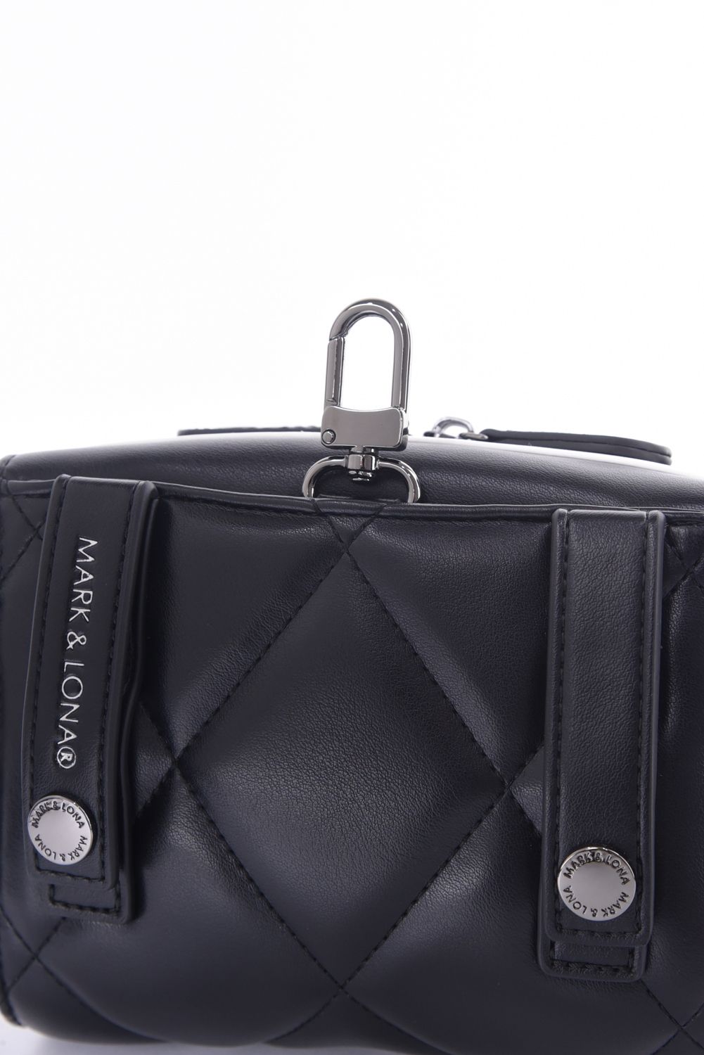 ETERNAL QUILTED 2-WAY BELT BAG / シンセティックレザー サークルスカル キルティング 2WAYウエストポーチ (ブラック)