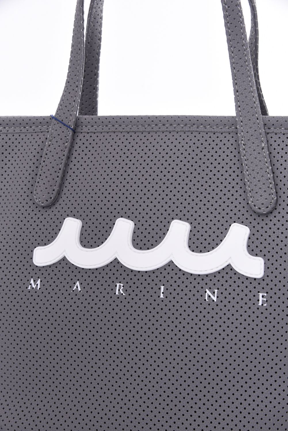 CONTINUA PERFORATED ETHICAL LEATHER MINI TOTE BAG / パンチングエシカルレザー ミニトートバッグ (グレー)