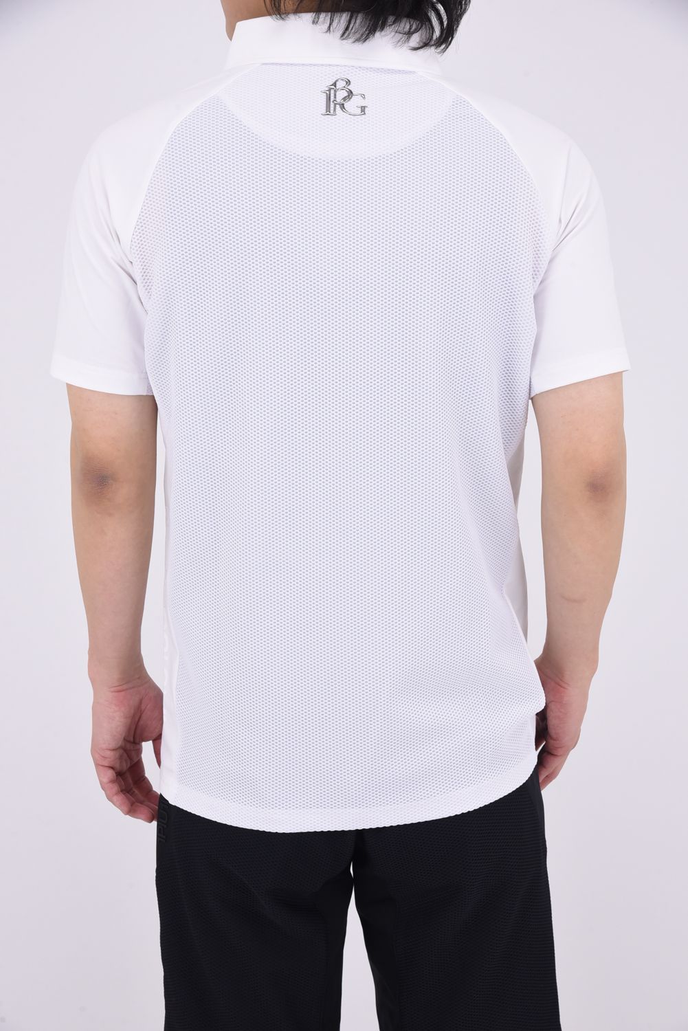 【25SS】 113 GOLF S/S POLO MESH  / ROICA素材 メッシュ ポロシャツ  (ホワイト)
