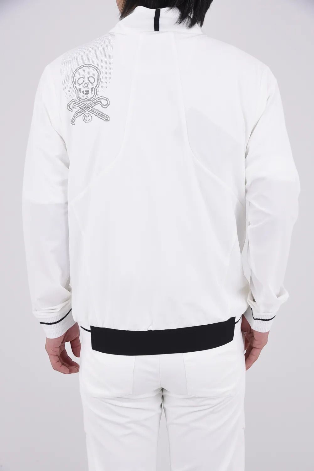 【26SS】【T-LINE】 GRADIENT PERFORMANCE JACKET / モノトーン ポリエステルトリコット ハイストレッチジャケット (ホワイト)