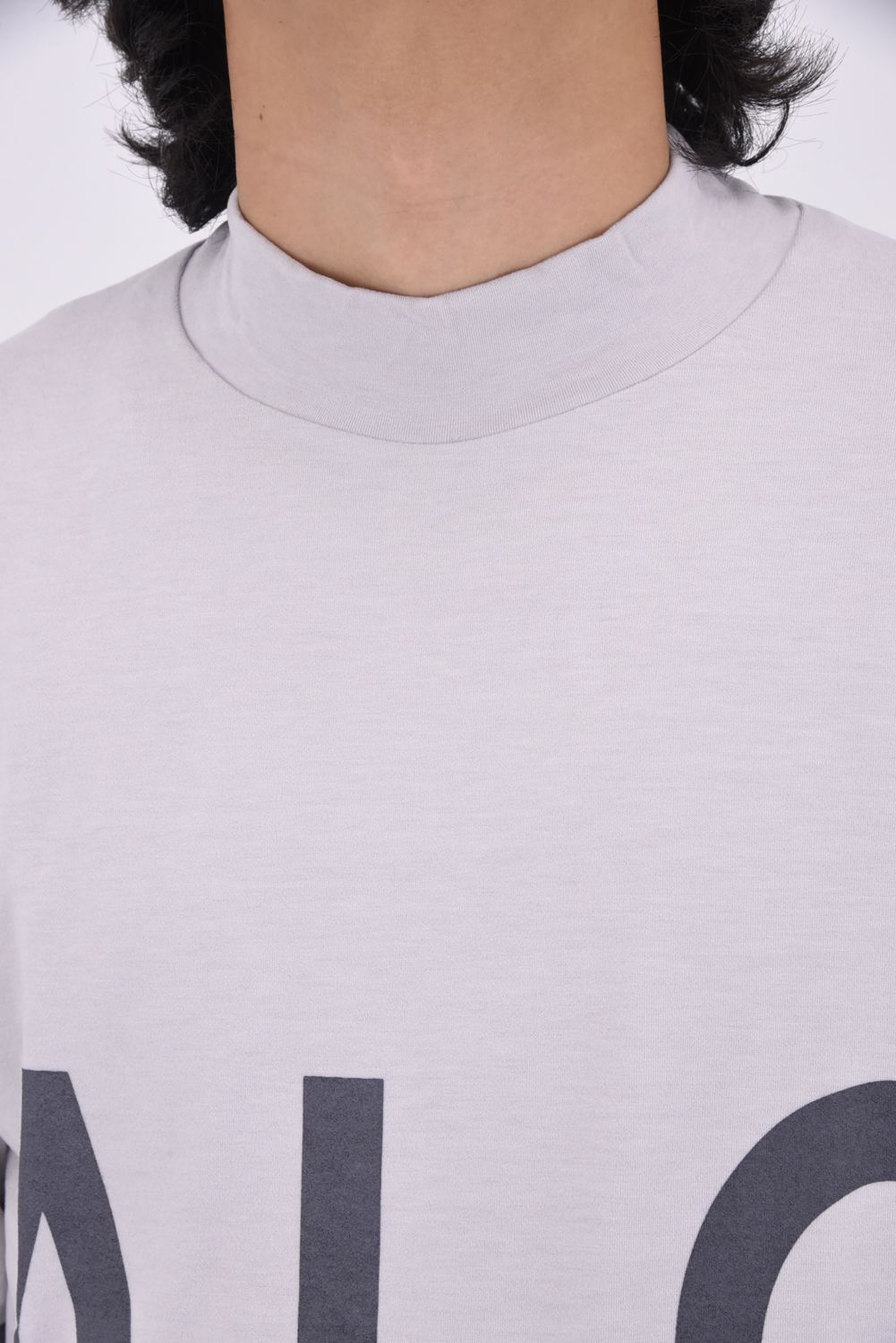 Honu Mockneck L/S (BIG ALOHA) / アロハ プリント ロングスリーブ モックネックシャツ (シルバー)
