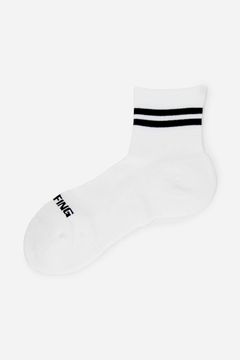 【26AW】【レディース】 WASHI LINE SOCKS / コーデュラコットン ライン ショートソックス (ホワイト)