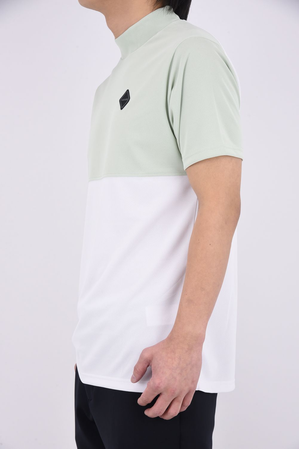【26SS】 MEN'S BI-COLOR HIGHNECK / バイカラー ハイネックTシャツ (セージグリーン)