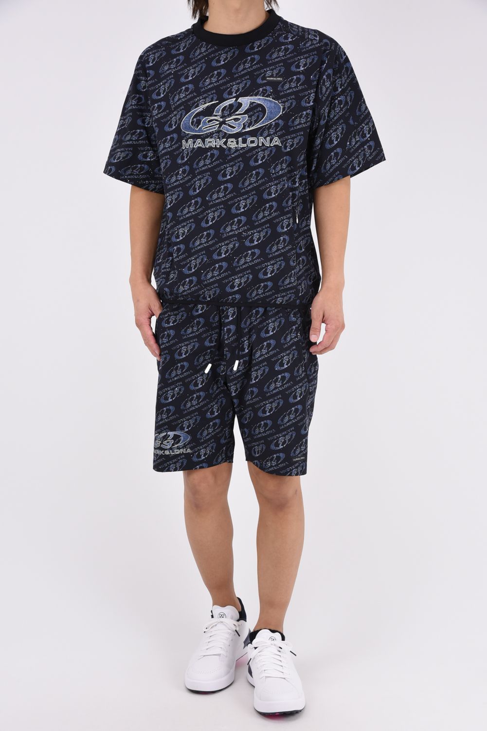 【2026AW 木村拓哉さん着用 VOL.1】 VORTEX DRY TECH SHORTS / オーバルスカルパターン ナイロンショートパンツ (ブルー)