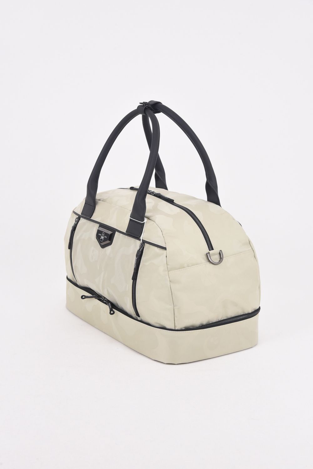 【2025AW 木村拓哉さん着用 VOL.5】 PREMIUM GAUGE BOSTON BAG / コーデュラナイロン レザーパイピング オリジナルカモジャカード ボストンバッグ (アイスグレー)