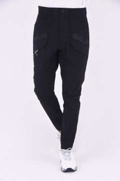 JOGGER PANTS / ロゴ ストレッチ ジョガーパンツ ブラック