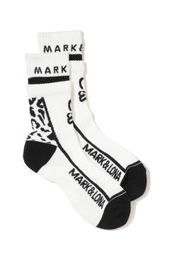 【26SS】【レディース】 PANTERA GRIP CREW SOCKS / レオパードパターン ジャパンメイド レイヤード風クルーソックス (ホワイト)