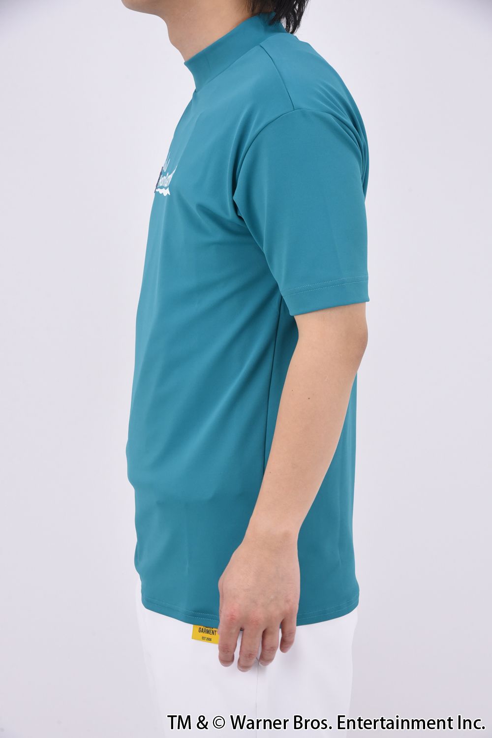 【25SS】 MOCK NECK TEE / LOONEY TUNESコラボレーション バックプリント モックネックTシャツ (グリーン)