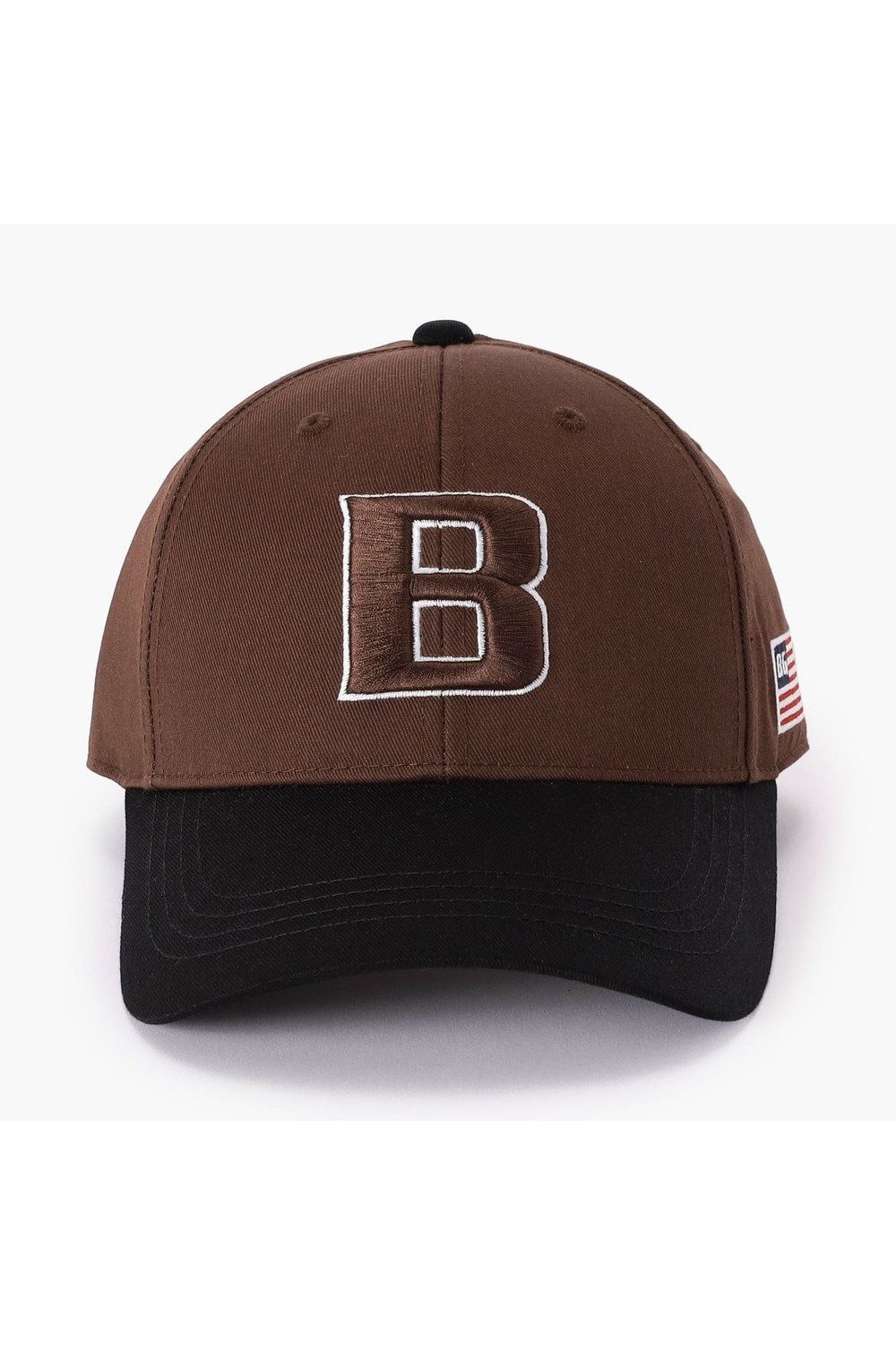 【26AW】 MEN’S 2-TONE INITIAL CAP / バイカラー ブランドイニシャル刺繍 キャップ (ブラウン)